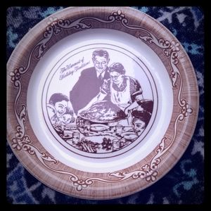 Vintage 1983 Norman Rockwell Ceramic Pie Plate